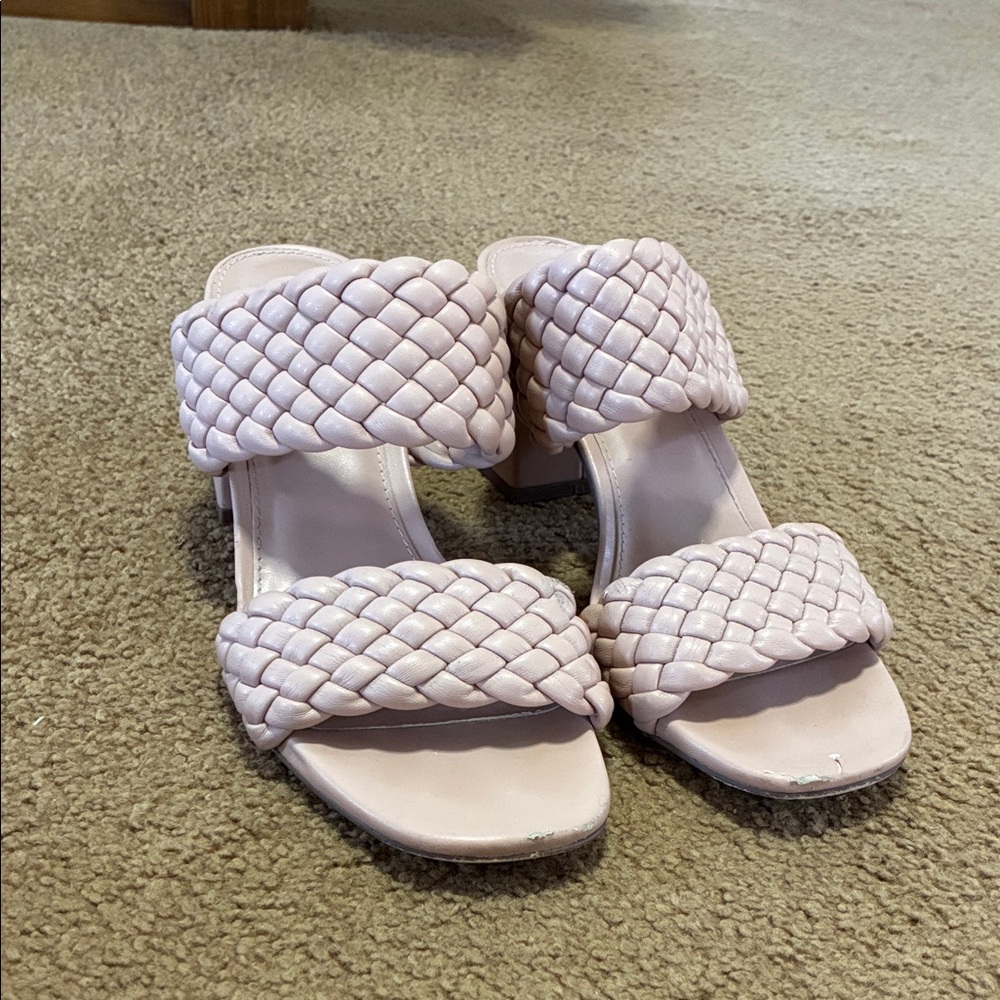 Steve Madden Women's Braided Heels- Light Pink